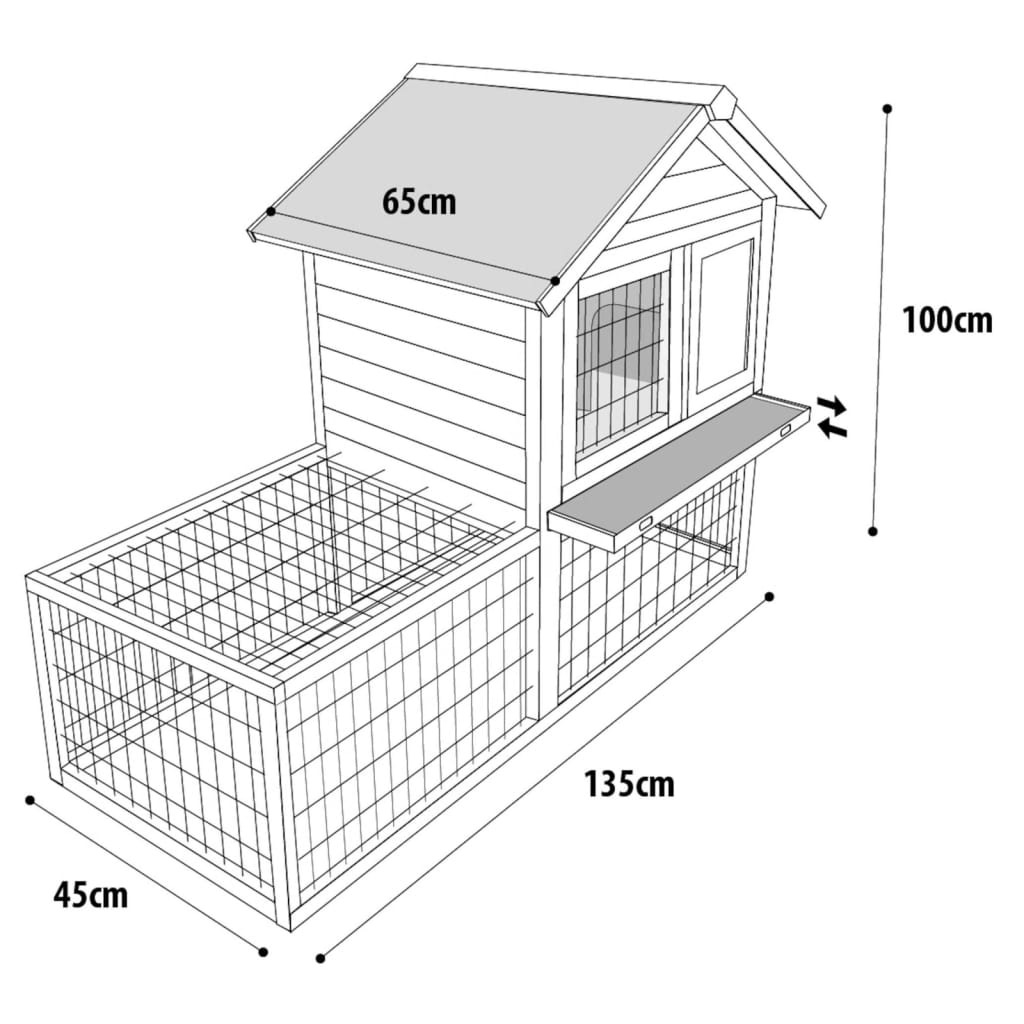 Flamingo Flamingo Kanéngchen Hutch Salsa 135x65x100 cm Brown