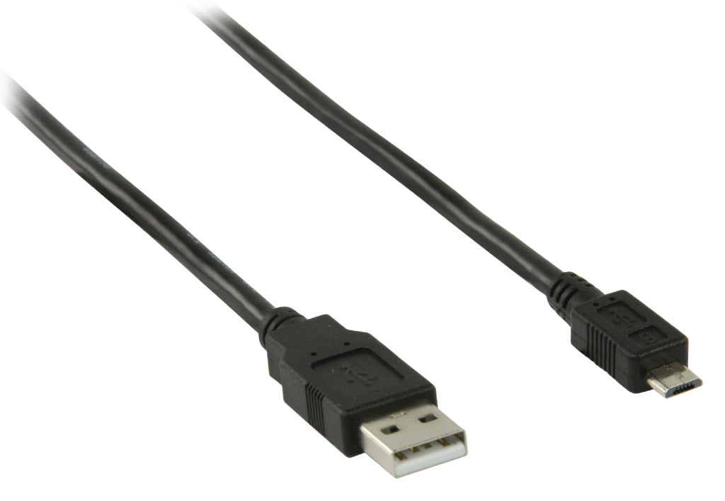 Valueline VLCP60500B05 USB 2.0 USB A Masculino - USB micro B Cable macho 0.50 m negro