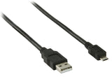 Valueline VLCP60500B05 USB 2.0 USB A Male - USB Micro B Male cable 0.50 m Black