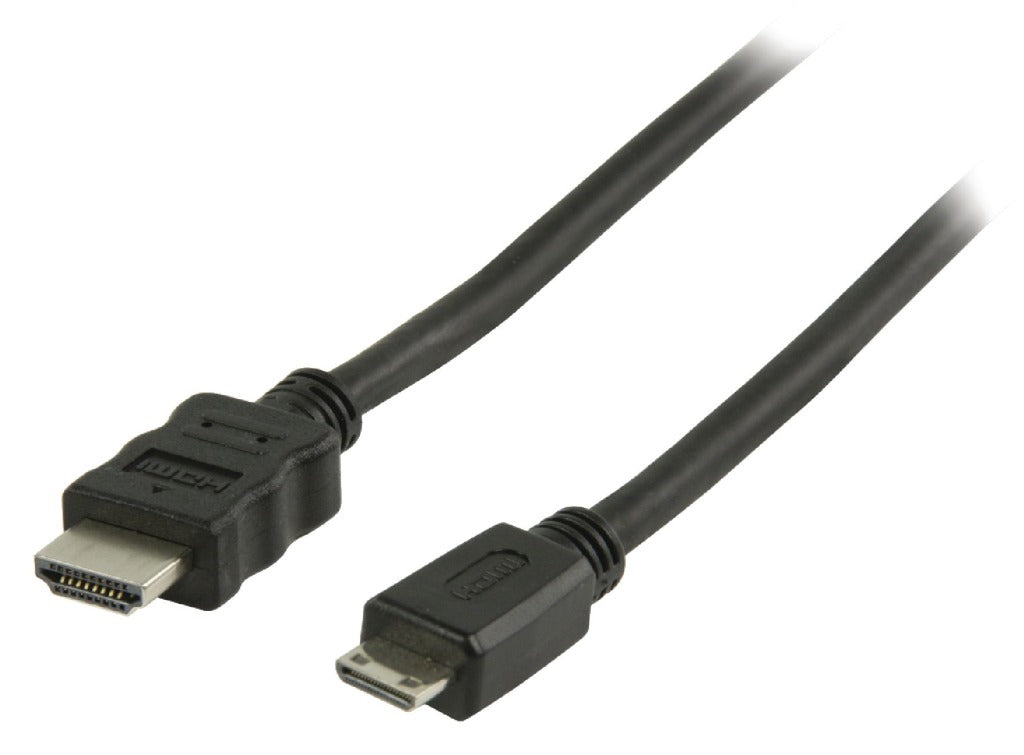 Valueline VLVP34500B10 Hochgeschwindigkeit HDMI -Kabel mit Ethernet HDMI - HDMI -Mini -Anschluss 1,00 m Schwarz