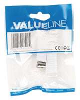 Valueline valueline VLSP40900W Vest Coax Connectors coax manlig vit