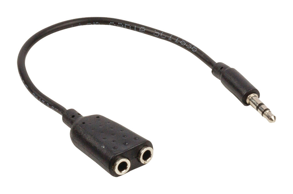 Valueline Valueline VLAP22100B02 Jack Stereo Audio Distribution Kabel 3,5 mm Mand 2x 3,5 mm Kvindelig 0,20 m sort