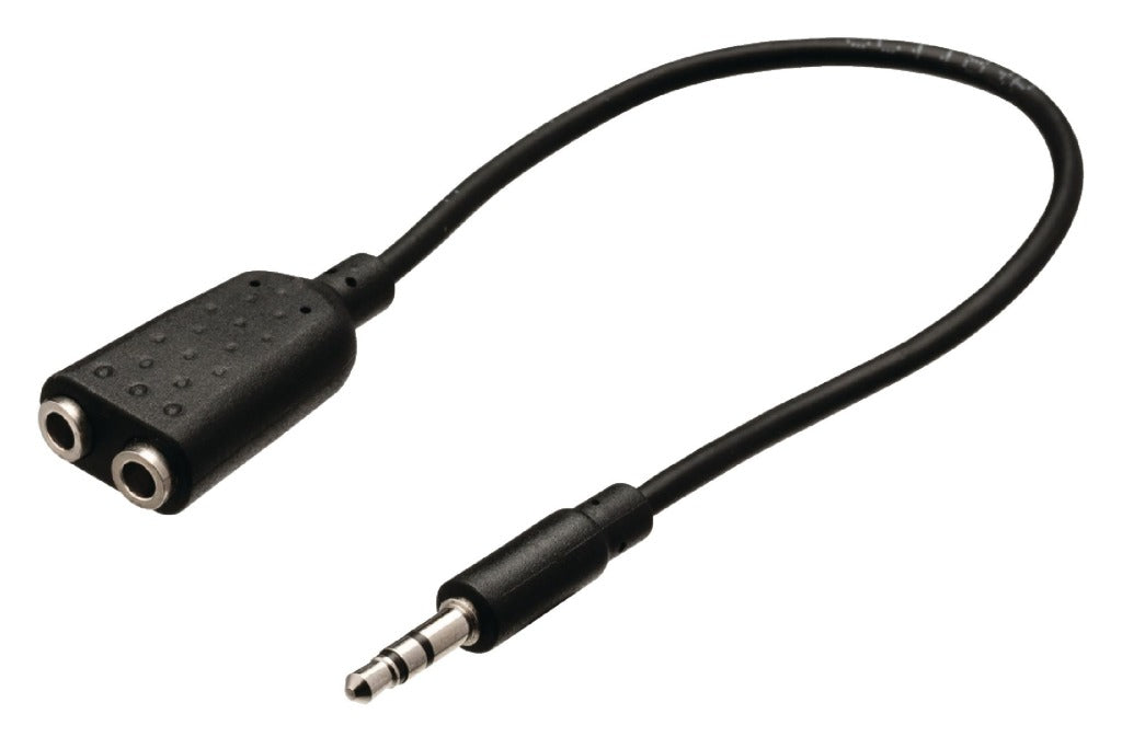 Valueline VLAB22100B02 Jack Stereo Audio Distribution Cable 3,5 mm samec - 2x 3,5 mm žena 0,20 m černá