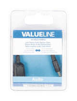 VALUELINE VLab22100B02 Jack Stereo Audio Distribution Cable 3,5 mm moški - 2x 3,5 mm ženska 0,20 m črna