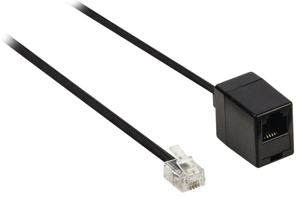 Valueline Valueline VLTP90205B100 Telecom extension cable RJ11 Male RJ11 Female 10.0 m Black