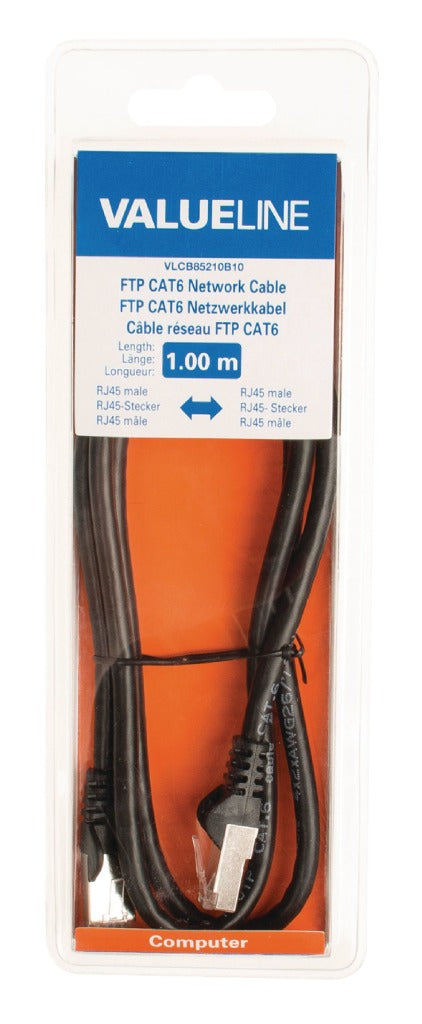 Valuelin Valueline VLCB85210B10 Cat6 F UTP -Netzwerkkabel RJ45 (8 8) Männlicher RJ45 (8 8) Männlich 1,00 m Schwarz