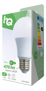 HQ Hq Hqle27a60001 Led-lamp A60 E27 6,5 W 470 Lm 2 700 K