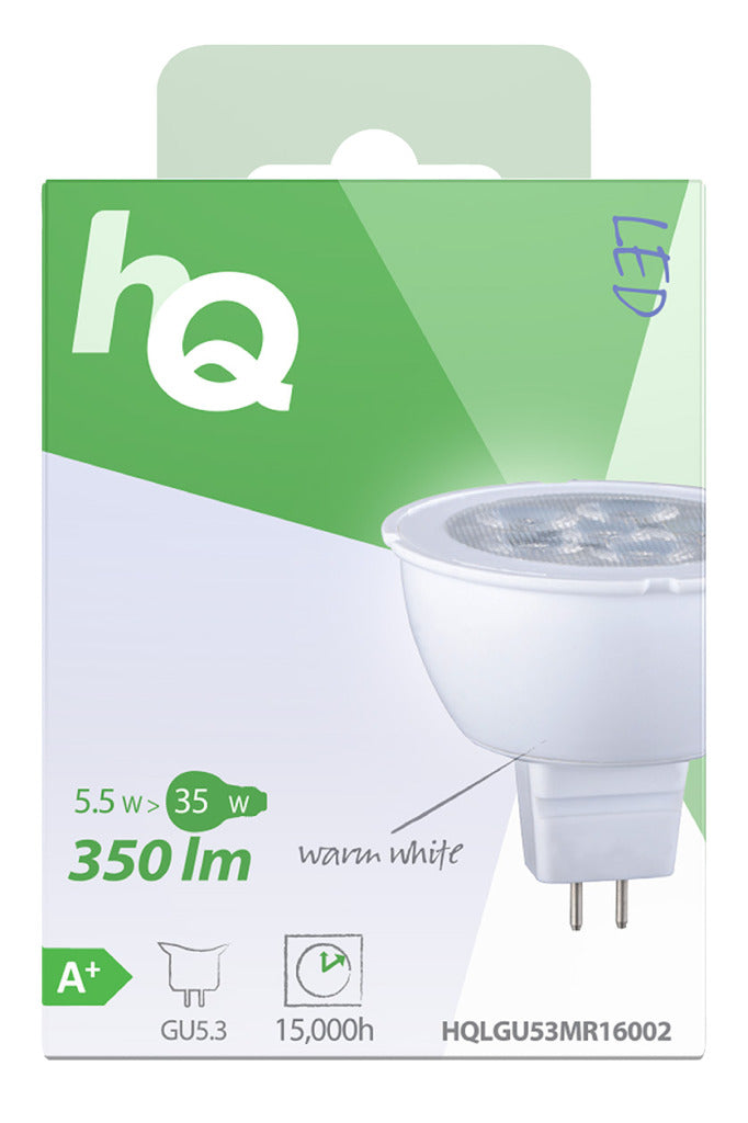 HQ Hq Hqlgu53 mr16002 Led-lamp Mr16 Gu5.3 5,5 W 350 Lm 2 700 K