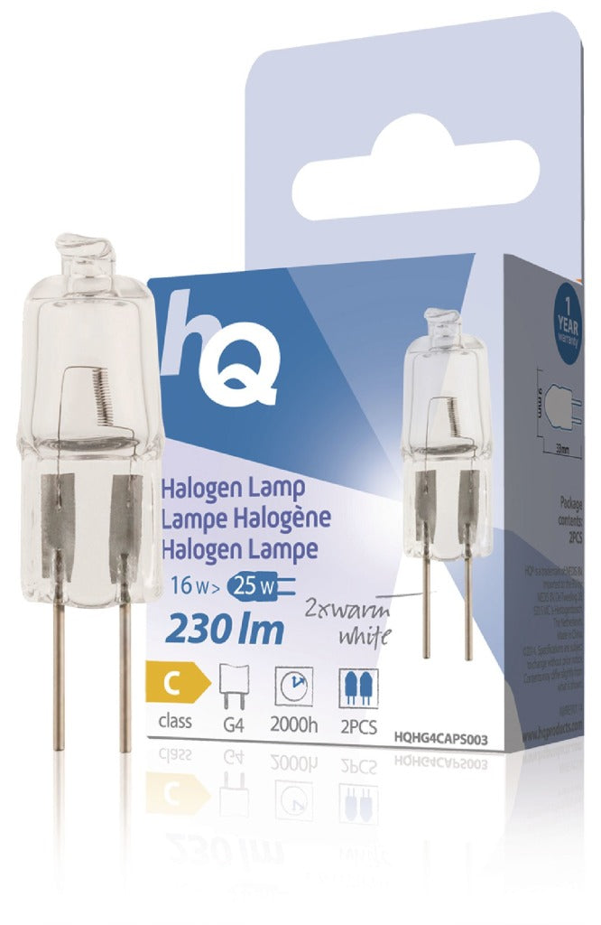 HQ Hq Hqhg4 caps003 Halogeenlamp Capsule G4 16 W 230 Lm 2 800 K