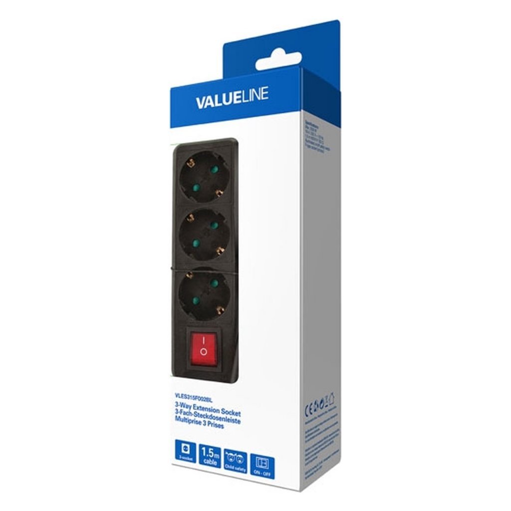 Valueline VLES315F002BL STAKKOOT 3 Rembro Negro