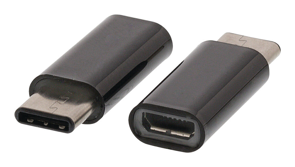 VaLueline VLCP60910B Adapter USB 2.0 USB-C Męs-USB Micro-B Kobieta czarna