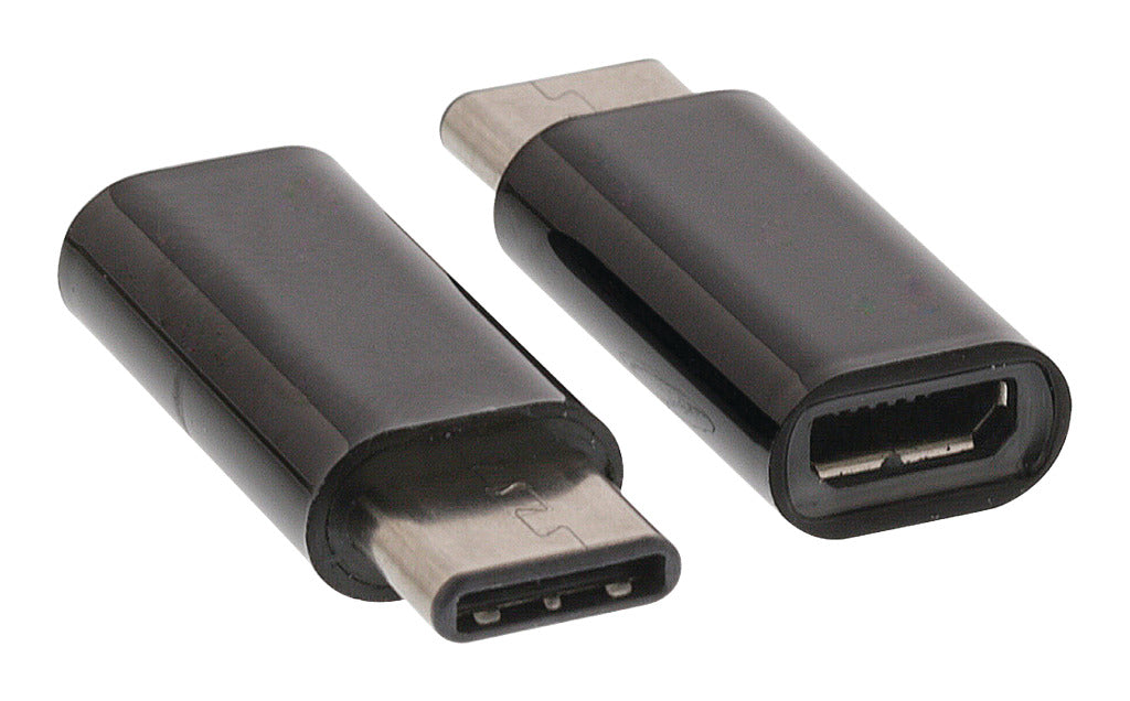 VaLueline VLCP60910B Adapter USB 2.0 USB-C Męs-USB Micro-B Kobieta czarna