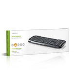 Nedis Kbmu100bkus gewaschen USB Keyboard Multimedia Schlësselen US International