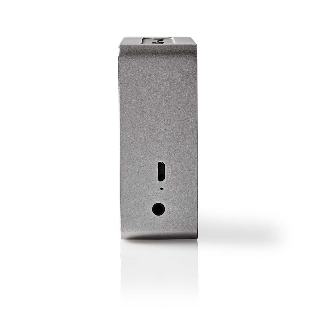 Nedis SPBT1002GY Altoparlante con Bluetooth® 15 W Metal Design Gunmetal