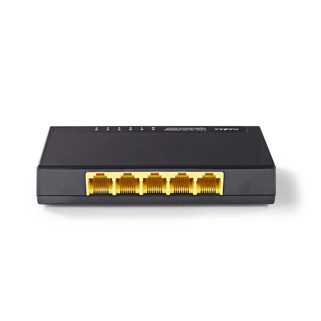 Nedis NSWH5P100BK Netwerkswitch 5 Poorten 1 Gbps Led-indicatielampjes