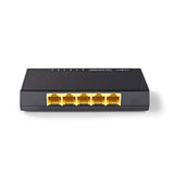 Nedis NSWH5P100BK NetworkSwitch 5 Ports 1 Gbit / s LED -Indikatorlichterleuchten