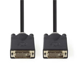 NEDIS CCBP32000At20 DVI-kabel DVI-D 24+1-PINS MALE-DVI-D 24+1-PINS Male 2,0 M Anthracite