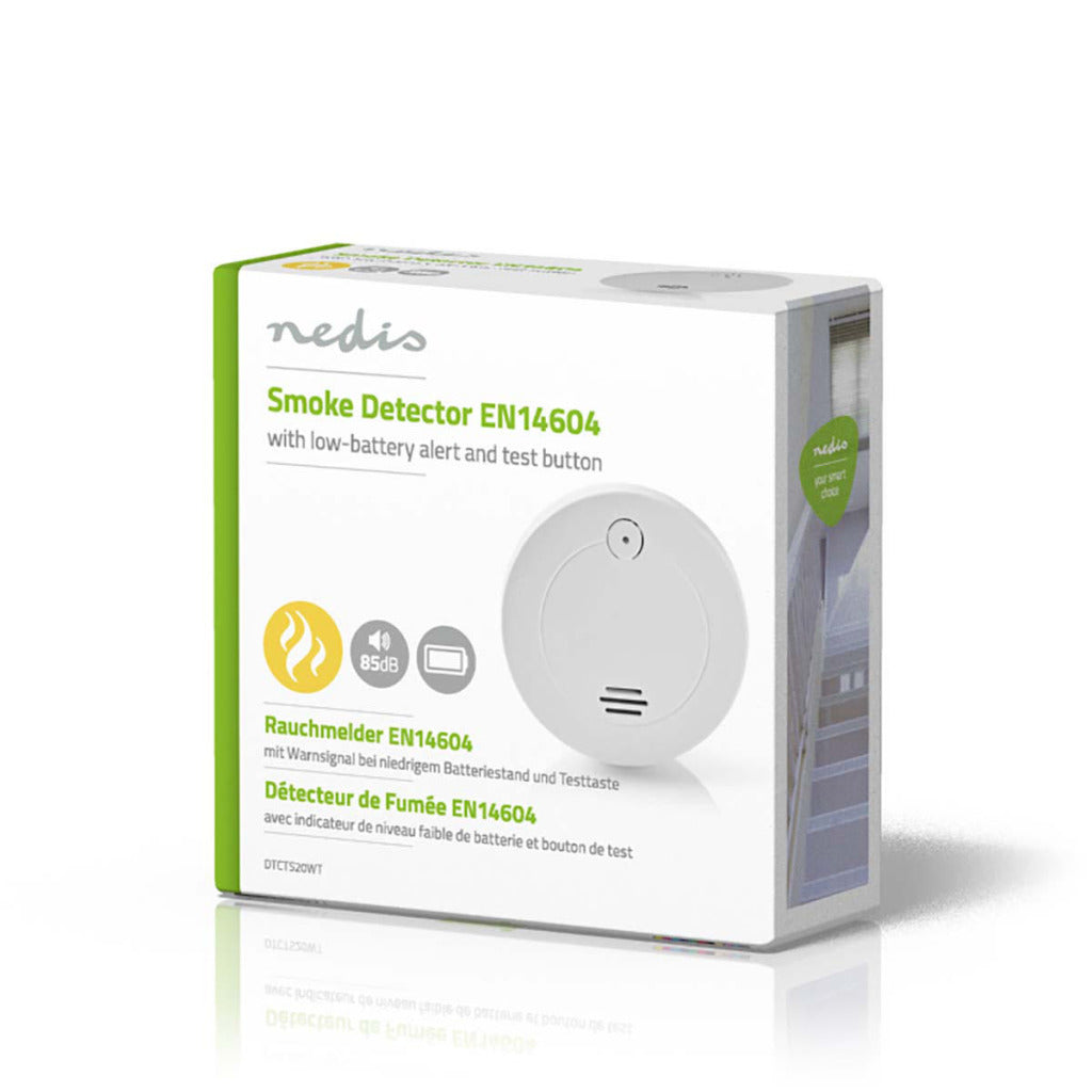 Nedis DTCTS20WT Smoke Detector EN14604 Batteriindikator