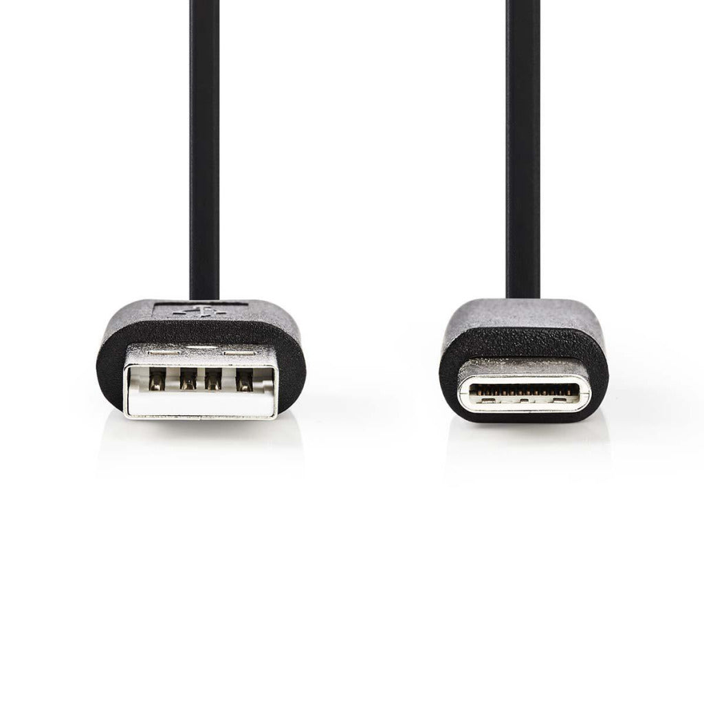 Nedis CCGP60600BK01 USB 2.0 Kabel Type-C Moški-A moški 0,1 M Črni