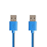 Nedis CCGP61000BU20 USB 3.0 Kabel En hann - en mannlig 2,0 m blå blå