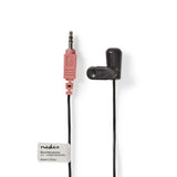 NEDIS MicCJ100BK Clip de microphone filaire à 3,5 mm noir