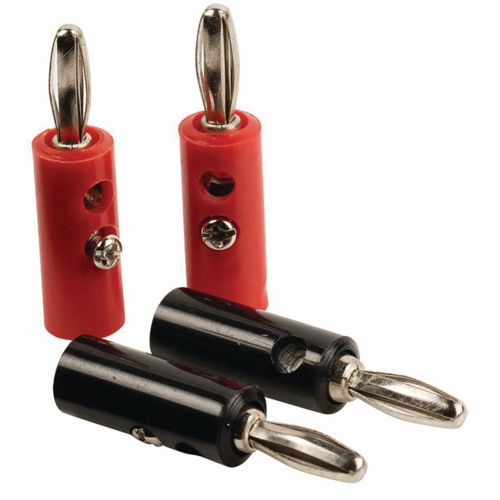 Nedis CAGB26900VA Banana Plug Set Banana Plug, maschio - 4 pezzi Nero rosso