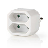 Nedis PSSPL200C1WT STRACTACTSPLitter 2-way Eurostopcontact White