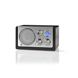 Nedis RDFM5100BK Fm-radio 9 W Analoge Tuning Retro Design Zwart