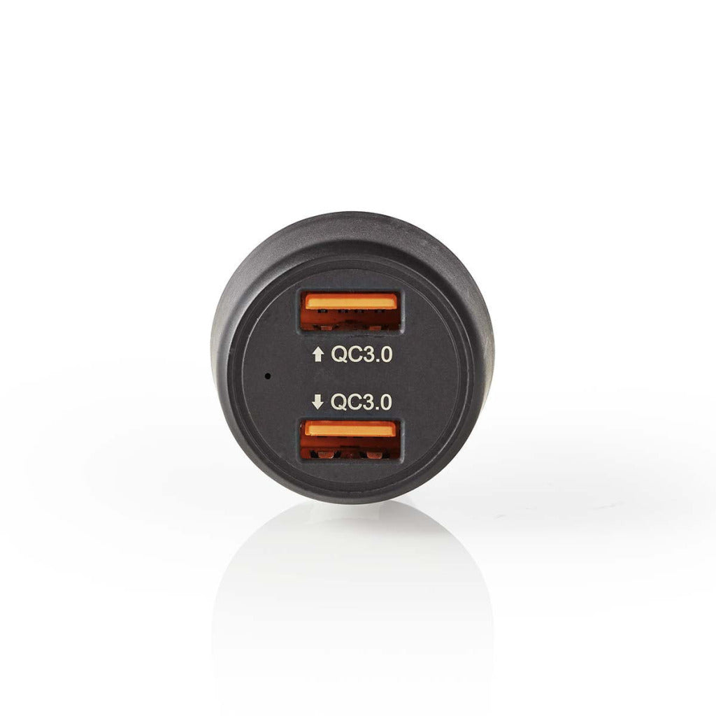 Nedis CCQC600ABK CAR Ladegerät 3.0 A 2x USB (QC 3.0) Schwarz