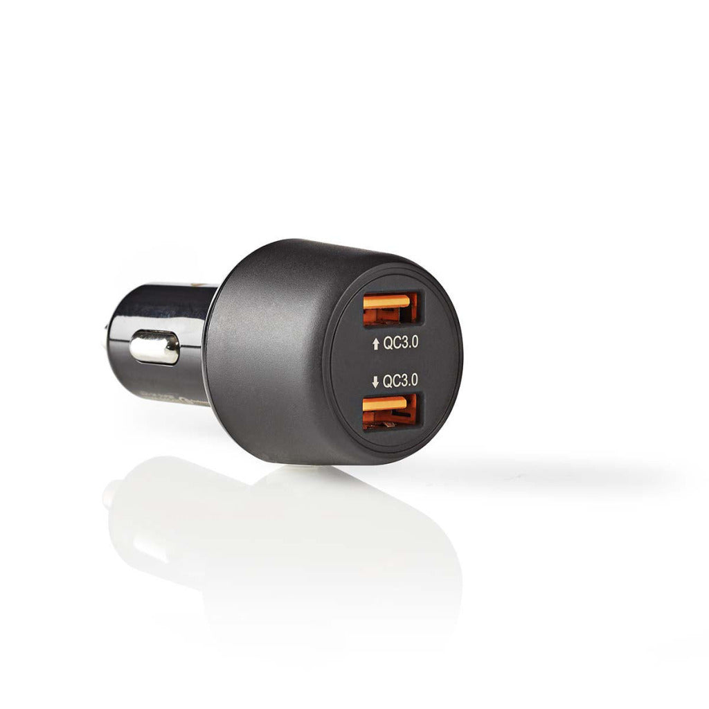 Nedis CCQC600ABK CAR Ladegerät 3.0 A 2x USB (QC 3.0) Schwarz