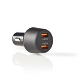 Nedis CCQC600ABK CAR CHARGER 3.0 A 2X USB (QC 3.0) Črna