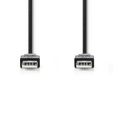 NEDIS CCGT60000000000BK10 CABLE USB 2.0 A Macho - Un hombre de 1.0 m negro