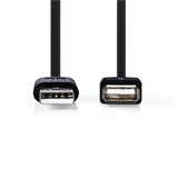 NEDIS CCGT60010BK10 CABLE USB 2.0 Un mâle - USB une femelle 1,0 m noir