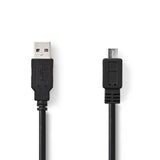 Nedis CCGT60500BK20 Kabel Usb 2.0 A Male Micro B Male 2,0 M Zwart