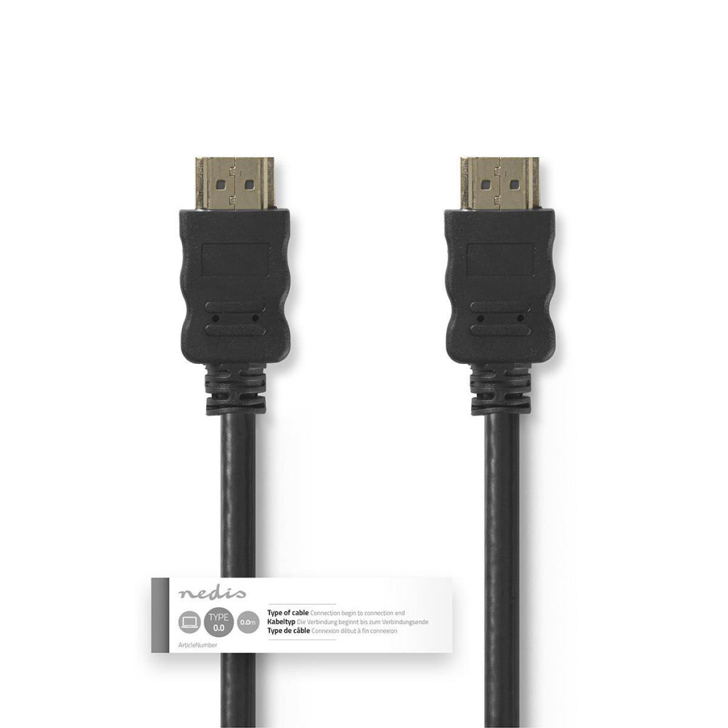 Nedis CVGT34000BK15 Høyhastighets HDMI-kabel med Ethernet HDMI-kontakt-HDMI-kontakt 1,5 m svart