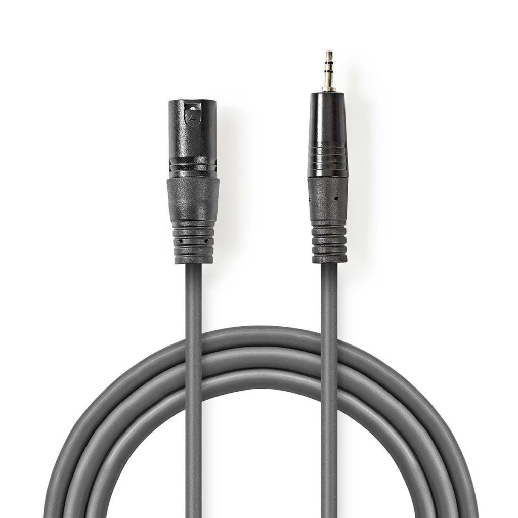 NEDIS COTH15300GY30 XLR AUDIO KABEL XLR 3-PINS MOŠKI 3,5 mm moški 3,0 m siva