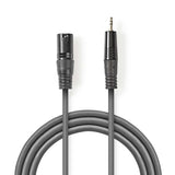 Nedis Coth15300GY30 XLR Audio Kabel xlr 3-Pins männlech 3,5 m min