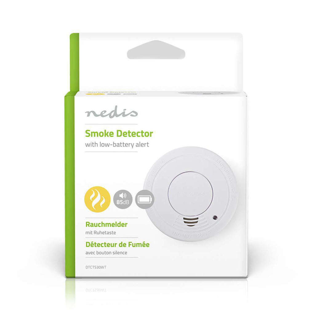 NEDIS DTCTS30WT Détecteur de fumée EN14604 Alarme de tension de batterie basse