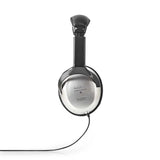 Nedis hpwd1201bk écouteur sur-auriculaire câblé 6,00 m argent noir