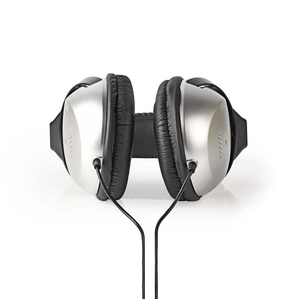 Nedis HPWD1201BK Over-ear Koptelefoon Bedraad 6,00 M Zilver zwart