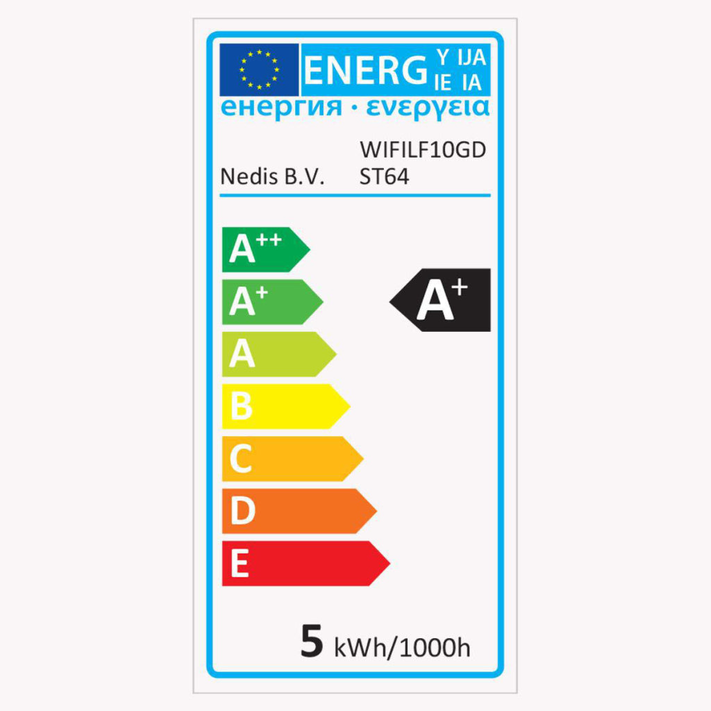 Nedis WIFILF10GDST64 Wi-fi Led-lamp Met Filament E27 St64 5 W 500 Lm