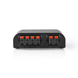 NEDIS ASWI2602BK Switch de altavoz 2 puertos Conexión de sujeción Negro