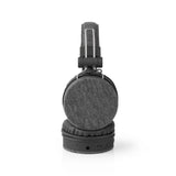 NEDIS FSHP250at Bluetooth® hörlurar med vävt tyg täckt on-ear | 18 timmars speltid Anthracite Black