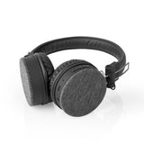 NEDIS FSHP250at Bluetooth® hörlurar med vävt tyg täckt on-ear | 18 timmars speltid Anthracite Black