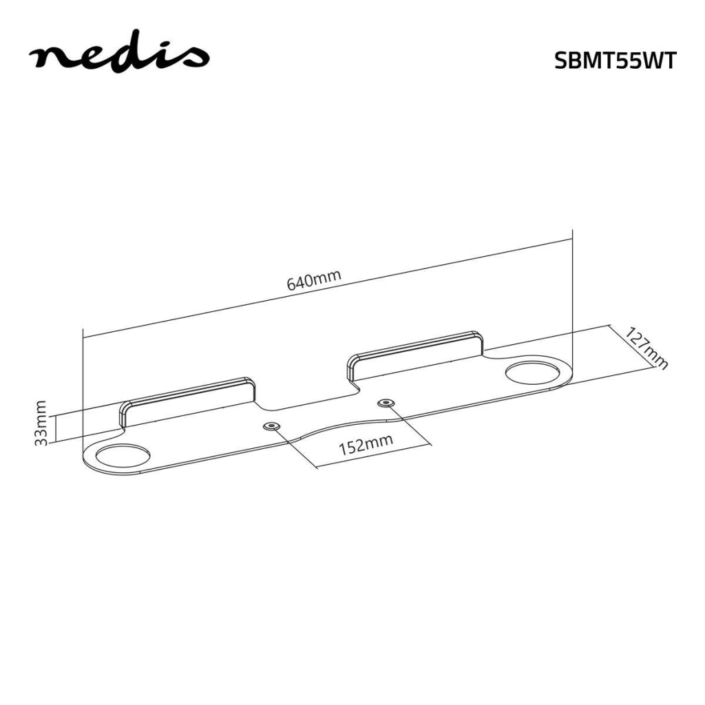 Nedis SBMT55WT Zvočna stena zvočne vrstice za Sonos® Beam Max. 5 kg