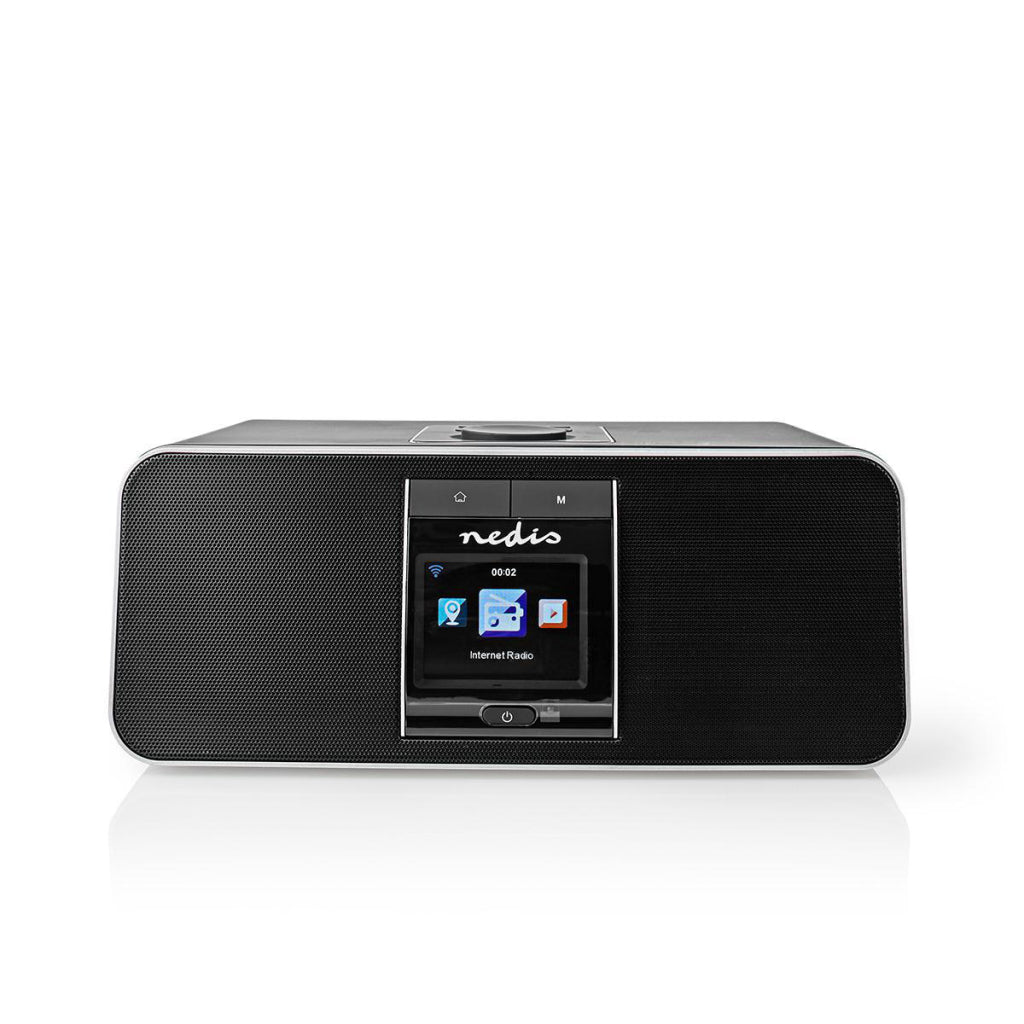 NEDIS RDIN5005BK Internet Radio 42 W DAB+ FM Bluetooth® Control remoto de plata negro