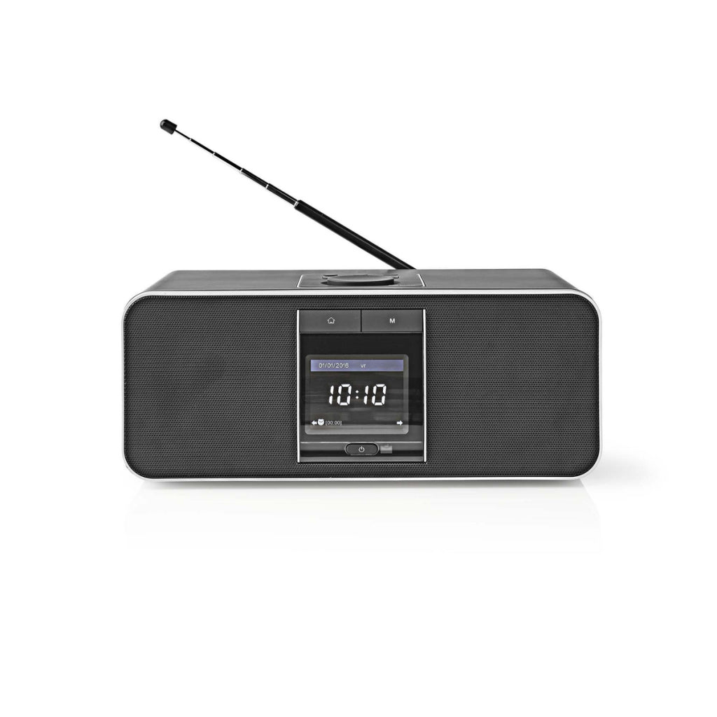 Nedis Rdin5005BK Internet Radio 42 W DAB+ FM Bluetooth® Fernbedienung Schwarz Silber