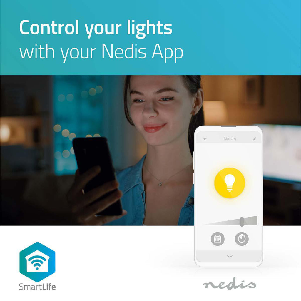 Nedis WIFILW12WTB22 Smartlife Led Bulb Wi-fi B22 800 Lm 9 W Warm Wit 2700 K Energieklasse: A+ Android trade; Ios A60