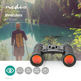 Nedis scbi1000bk binoculars 8x campo de visión 128 m + bolsa de viaje negra