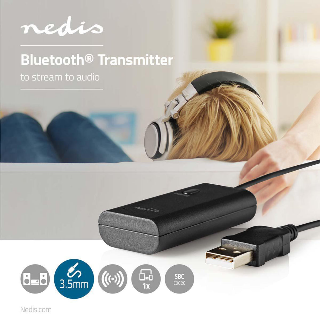 Nedis BTTR050BK Wireless Audio Channel Bluetooth® Maximal 1 Kopfhörerschwarz